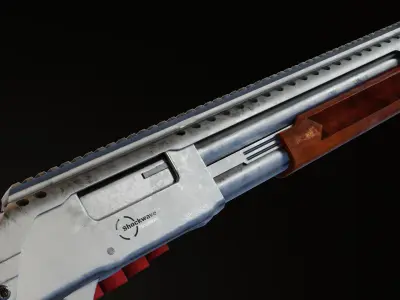 Classic Mossberg 590 Shockwave Low-poly 3D model