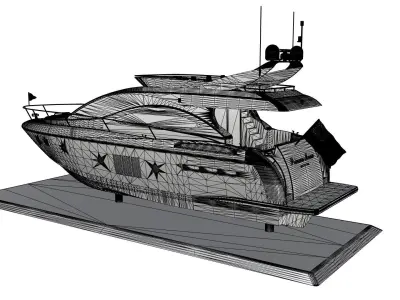 60 Foot Motor Yacht 3D model