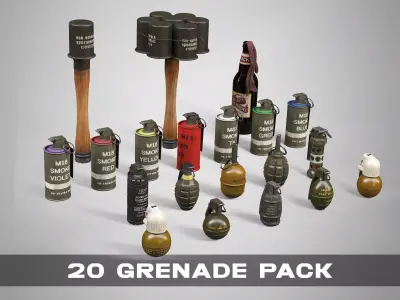 20 Hand Grenades Ultimate Pack AAA Game Ready