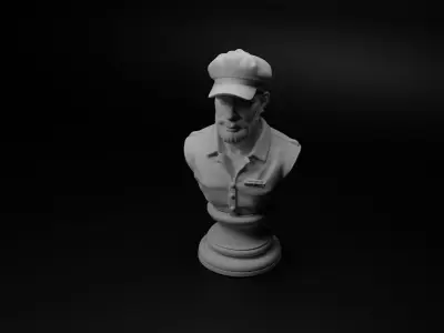 Truck Driver Bust Chess 3D print model buy
