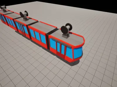 Elevated Monorail Free 3D model