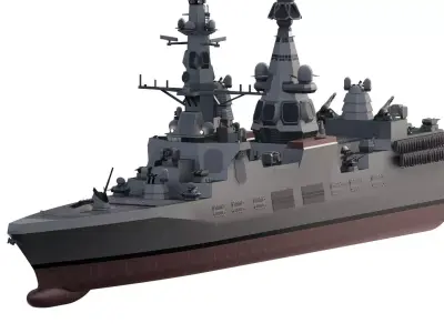 Stealth navy cruiser 3D model