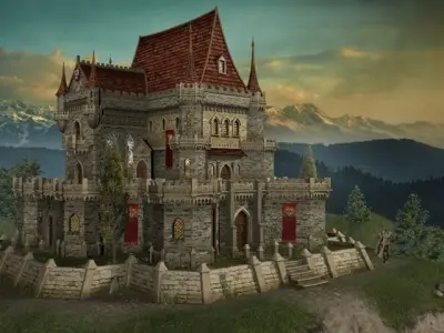 The medieval castle 3D model