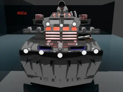 War tank machine 3D model