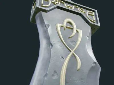 Fantasy Sword pbr Low-poly 3D model order