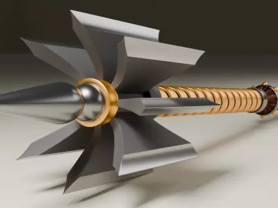 Mace ax high-poly model 3D model