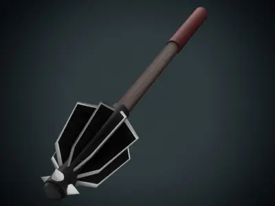 Stonebreaker arrow with handle Low-poly 3D model