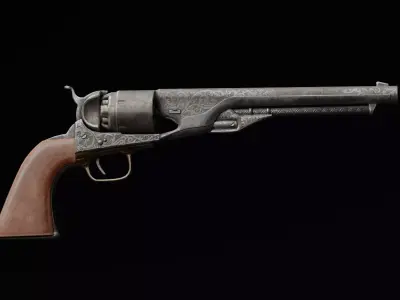 Wild West Props - Gun Low-poly 3D model