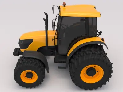 Generic Yellow Tractor 3D model
