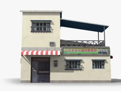 Japanese House x12 Low-poly 3D model purchase