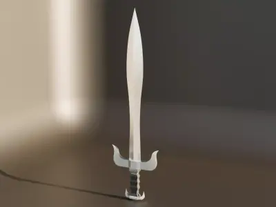 Low-poly Fantasy Knight Sword Low-poly 3D model