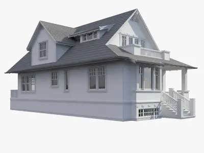 Family House 3D model 7