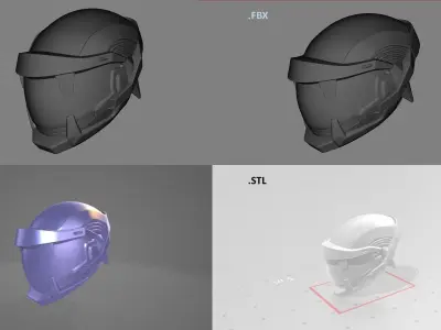 SciFi Helmet Base Mesh SCH2 3D model