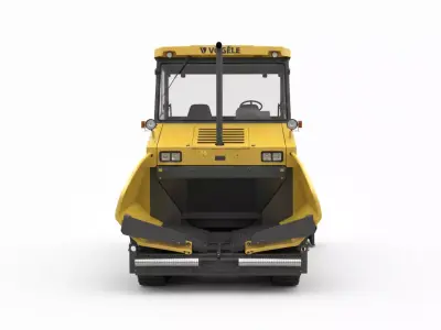 Super Tracked Asphalt Paver Heavy Construction Machinery Low-poly 3D model