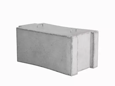 Concrete Traffic Barrier 04 Low-poly 3D model