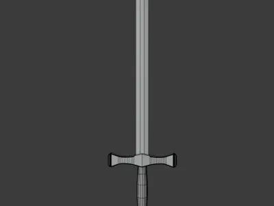 Sword Low-poly 3D model 18