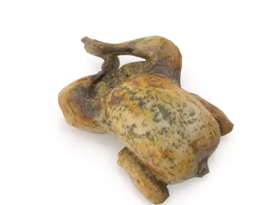 Cooked Chicken seasoned with sage - 4K textures 3D model
