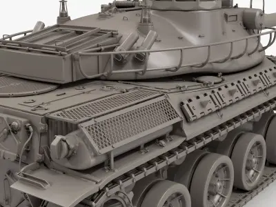 French Tank AMX-30b high-poly 3D model