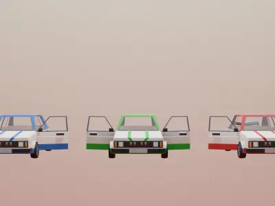 Low poly sport car model - 3D model Free low-poly 3D model