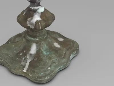 Candleholder old Low-poly 3D model