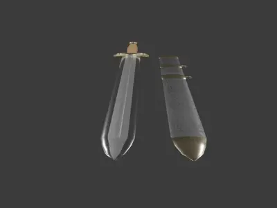 Jian Sword 3D Model Low-poly 3D model