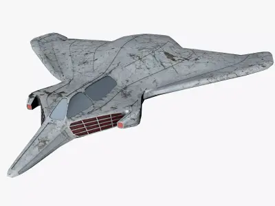 space mosquito A 2 Low-poly 3D model