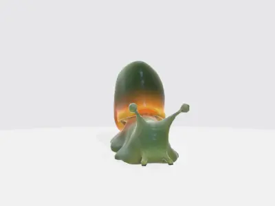 bioluminescent snail Low-poly 3D model