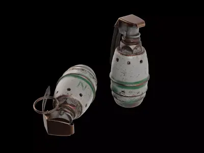 American Mk V CN Gas Grenade Low-poly 3D model