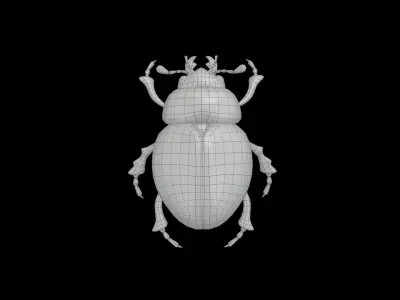 BUGS001 Scarab Low-poly 3D model