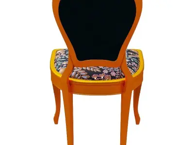 Classical Dining chair Low-poly 3D model