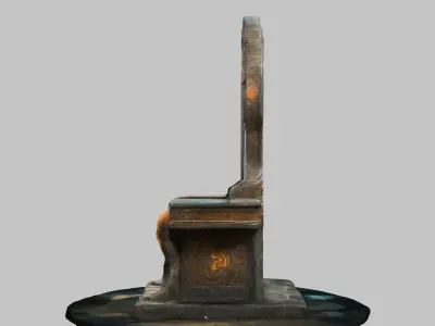 Fantasy Ancient Throne 3D Model Low-poly 3D model