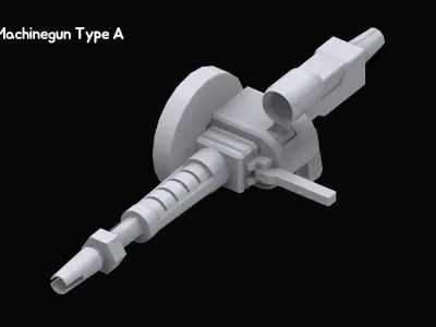 Gundam Zeon Rifles and Guns 3D model