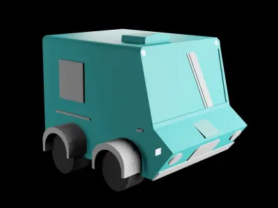 3D Van Low-poly 3D model