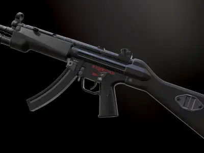 MP5 - Model and Textures Low-poly 3D model