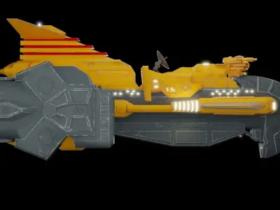 SciFi spaceship Low-poly 3D model purchase