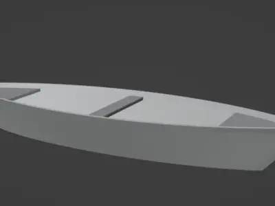 Indian desi boat non coloured 3D model