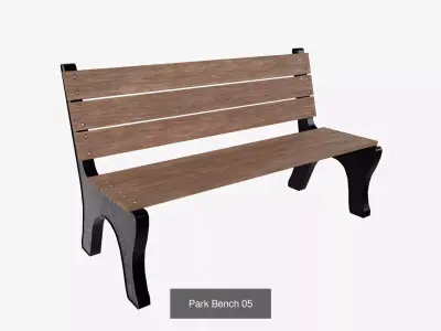 Park Bench Collection 01 3D Model Pack