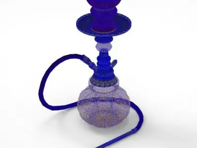 Low Poly Turkish Hookah Low-poly 3D model