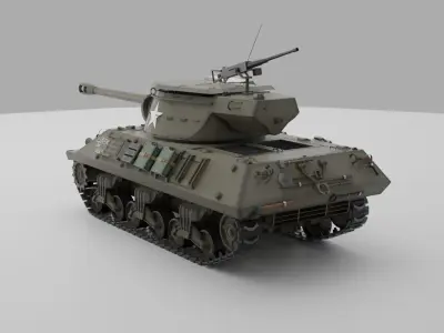 M36 Jackson  American tank destroyer 3D model