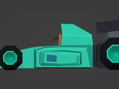 Racing Car Game Ready Vehicle Low-poly 3D model