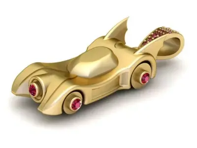 Batman Car Pendant 3D Printable Model 3D print model purchase