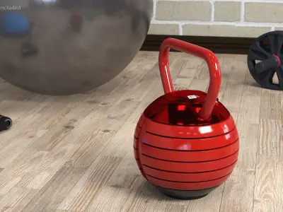 Adjustable Kettlebell Red 3D model