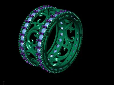 engraving carving ring jewelry for women  3D print model