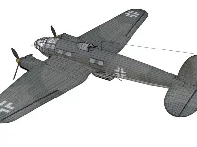 Heinkel He 111 Low-poly 3D model