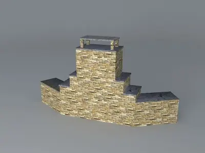 The Glastonbury fireplace Free 3D model