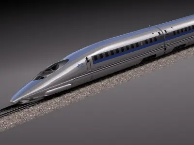 Shinkansen Speed Train 2014 3D model