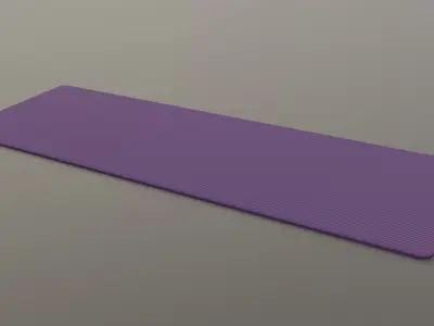 PBR Yoga Mat - Purple Low-poly 3D model