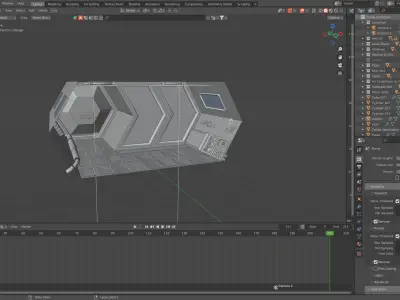 Sci-Fi Spaceship Interior 3D model