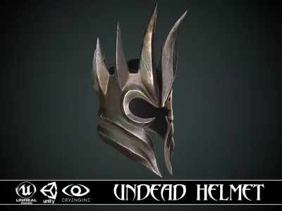 Undead Helm Low-poly 3D model