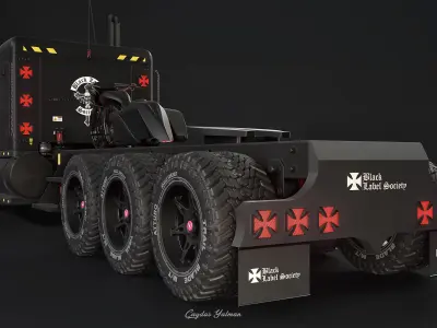 Peterbilt 389  Black Label Society  High Poly 3D model
